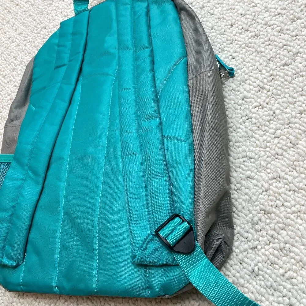 Unbranded Kids Backpack White Blue Boats Waves Mesh Pocket Zip School Straps